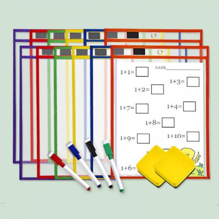 Dry Erase Pockets - These pockets are great for classroom learning, school activities, or at-home learning.